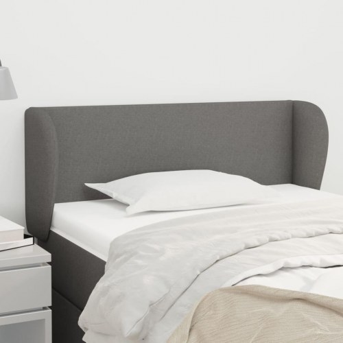Sengegavl med kanter 93 x 23 x 78/88 cm - mørkegrå