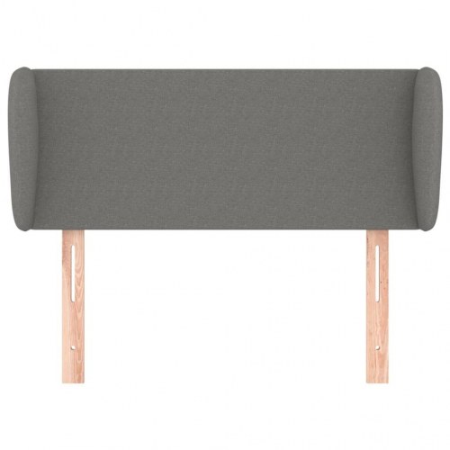 Sengegavl med kanter 93 x 23 x 78/88 cm - mørkegrå