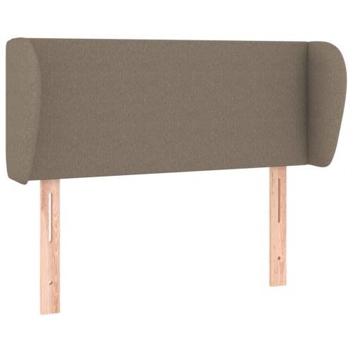 Sengegavl med kanter 93 x 23 x 78/88 cm stof gråbrun
