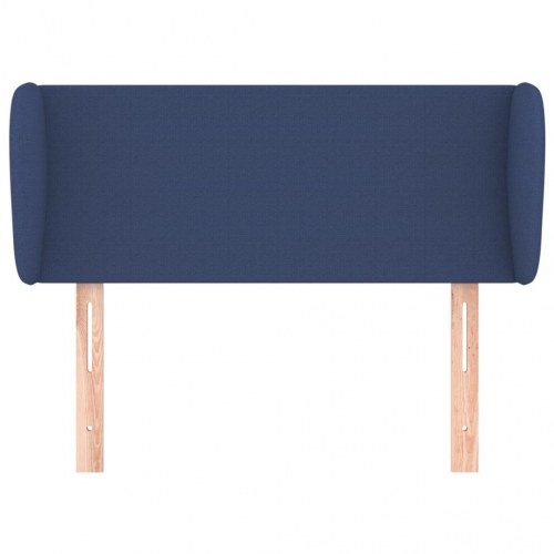 Sengegavl med kanter 93 x 23 x 78/88 cm - blå
