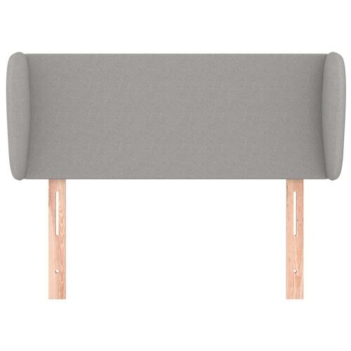 Sengegavl med kanter 103x23x78/88cm stof lysegrå