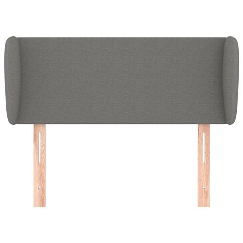 Sengegavl med kanter 103x23x78/88 cm stof mørkegrå