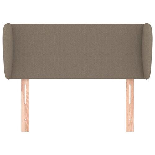 Sengegavl med kanter 103x23x78/88 cm stof gråbrun