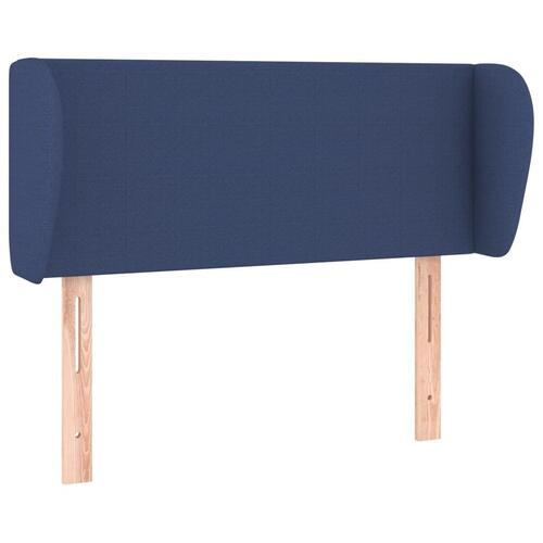 Sengegavl med kanter 103x23x78/88 cm stof blå