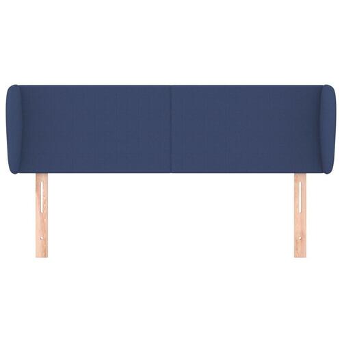 Sengegavl med kanter 103x23x78/88 cm stof blå