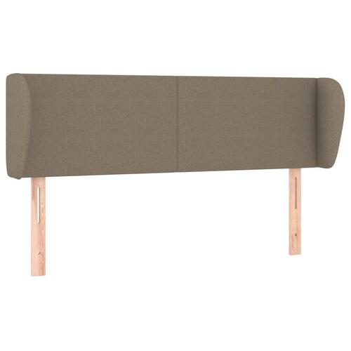 Sengegavl med kanter 147x23x78/88 cm stof gråbrun