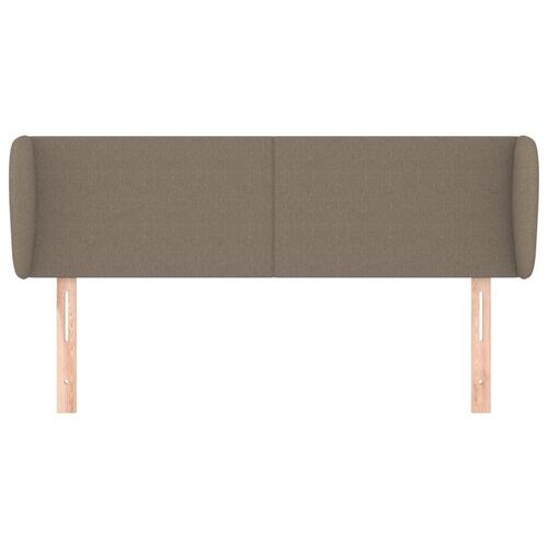 Sengegavl med kanter 147x23x78/88 cm stof gråbrun