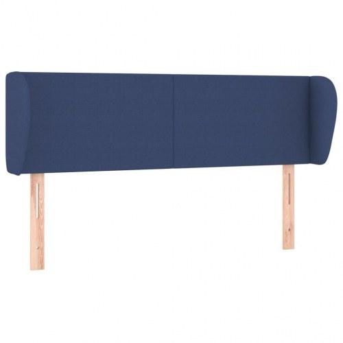 Sengegavl med kanter 147 x 23 x 78/88 cm - blå
