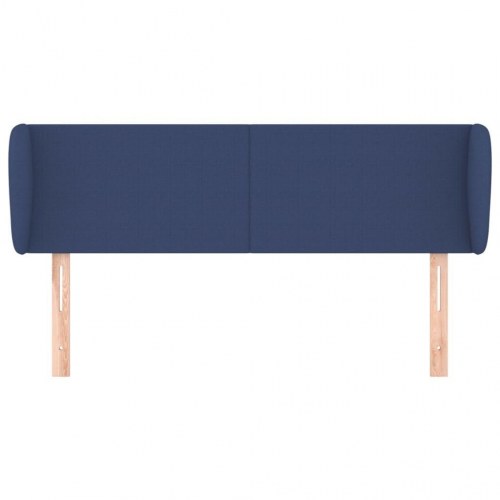 Sengegavl med kanter 147 x 23 x 78/88 cm - blå