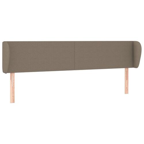 Sengegavl med kanter 163x23x78/88 cm stof gråbrun