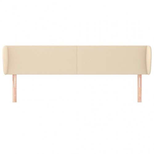 Sengegavl med kanter - cremefarvet, 163 x 23 x 78/88 cm