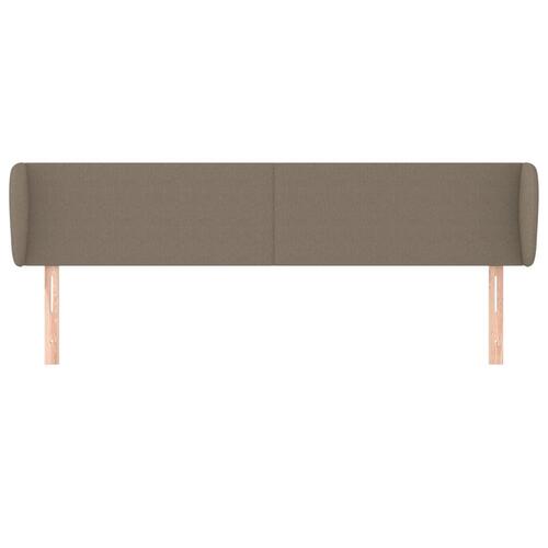 Sengegavl med kanter 183x23x78/88 cm stof gråbrun