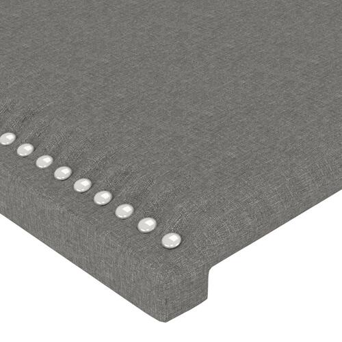Sengegavl med kanter 83x23x78/88 cm stof mørkegrå