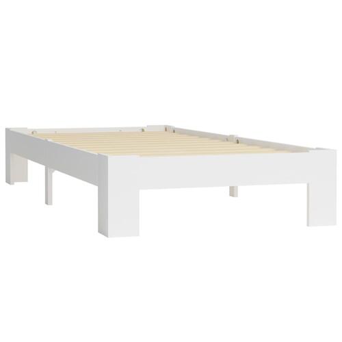 Sengestel massivt fyrretræ 90 x 200 cm hvid
