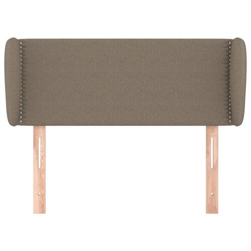 Sengegavl med kanter 103x23x78/88 cm stof gråbrun