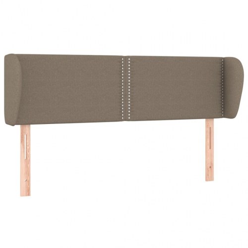 Sengegavl med kanter 147x23x78/88 cm stof gråbrun