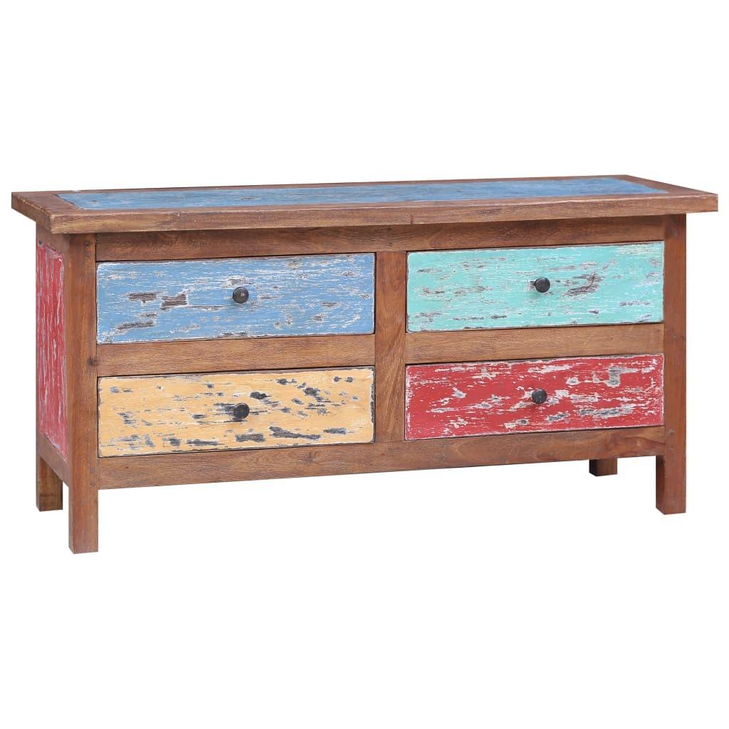 Tv-skab 102x35x50 cm massivt genbrugstræ