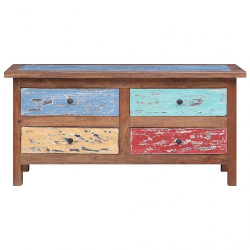 Tv-skab 102x35x50 cm massivt genbrugstræ