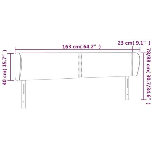 Sengegavl med kanter 163x23x78/88 cm stof grøn