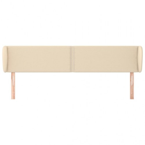 Sengegavl med kanter 183 x 23 x 78/88 cm - cremefarvet