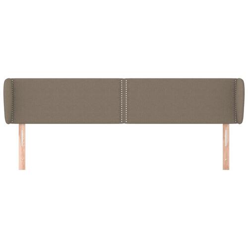 Sengegavl med kanter 203x23x78/88 cm stof gråbrun