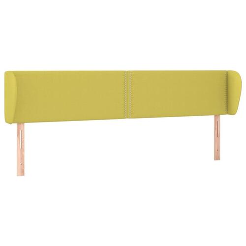 Sengegavl med kanter 203x23x78/88 cm stof grøn