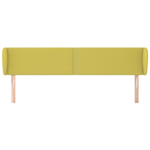 Sengegavl med kanter 203x23x78/88 cm stof grøn