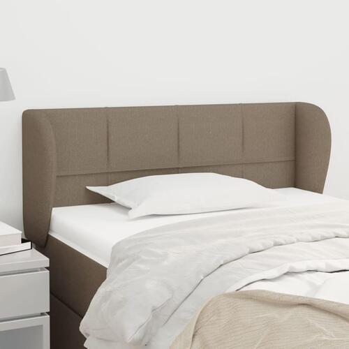 Sengegavl med kanter 83x23x78/88 cm stof gråbrun