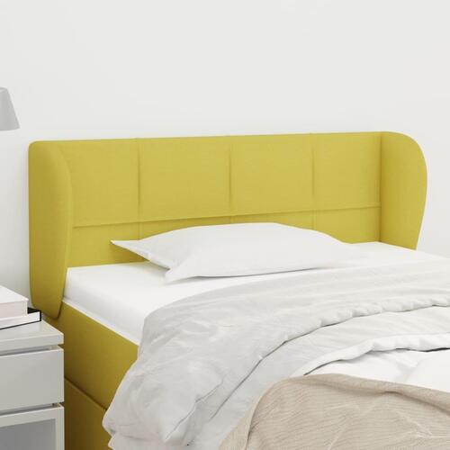 Sengegavl med kanter 103x23x78/88 cm stof grøn