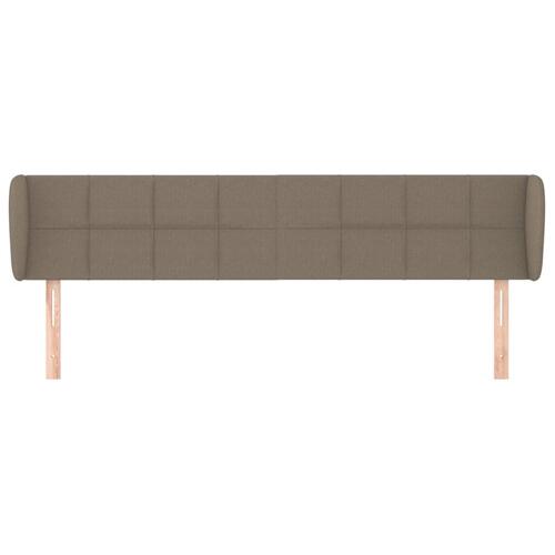 Sengegavl med kanter 163x23x78/88 cm stof gråbrun