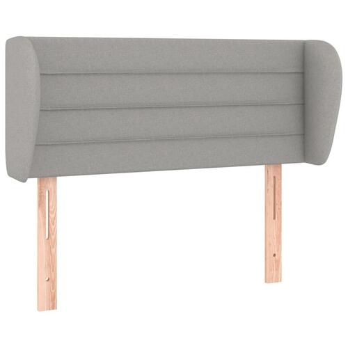 Sengegavl med kanter 83x23x78/88 cm stof lysegrå