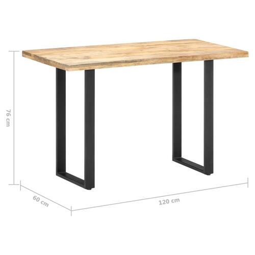 Spisebord 120x60x76 cm massivt mangotræ