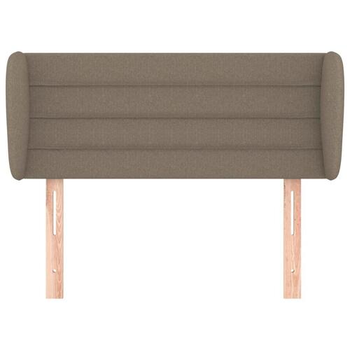 Sengegavl med kanter 103x23x78/88 cm stof gråbrun