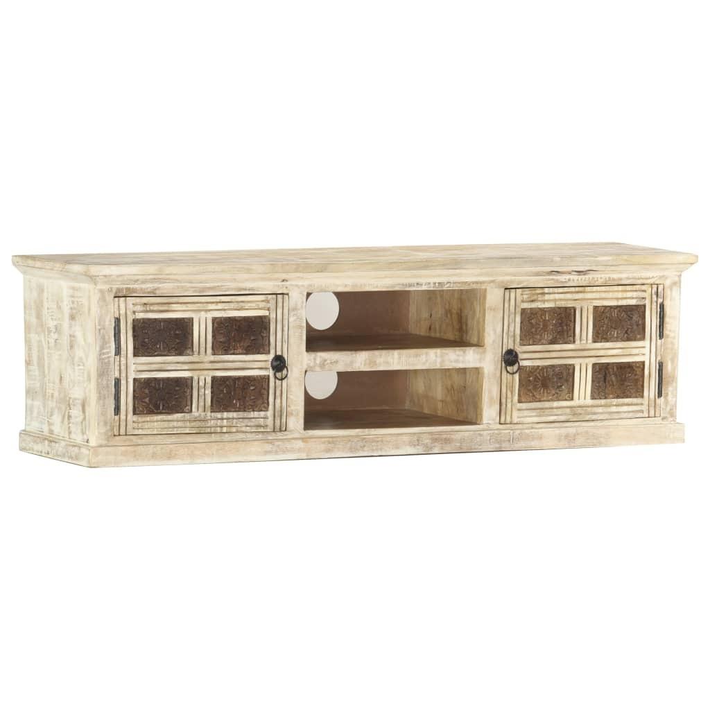 Tv-skab 115x30x46 cm massivt mangotræ