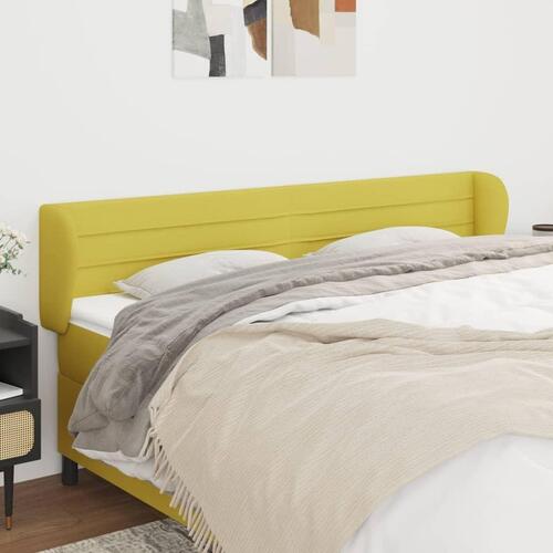 Sengegavl med kanter 163x23x78/88 cm stof grøn
