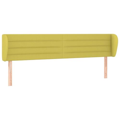 Sengegavl med kanter 163x23x78/88 cm stof grøn