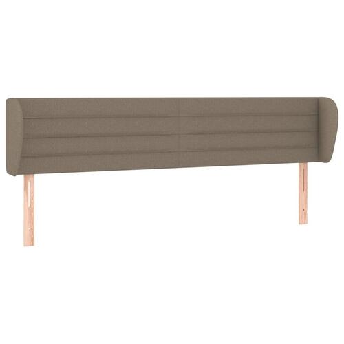 Sengegavl med kanter 203x23x78/88 cm stof gråbrun