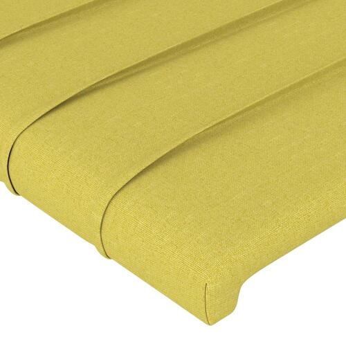 Sengegavl med kanter 203x23x78/88 cm stof grøn