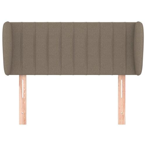 Sengegavl med kanter 83x23x78/88 cm stof gråbrun