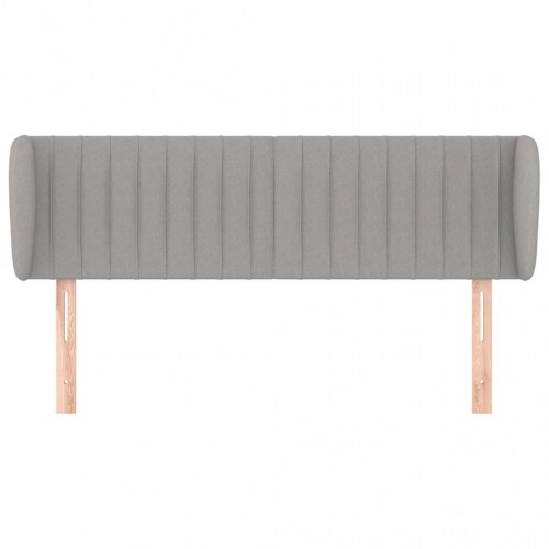 Sengegavl med kanter 147 x 23 x 78/88 cm stof - lysegrå