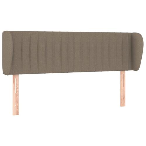Sengegavl med kanter 147x23x78/88 cm stof gråbrun