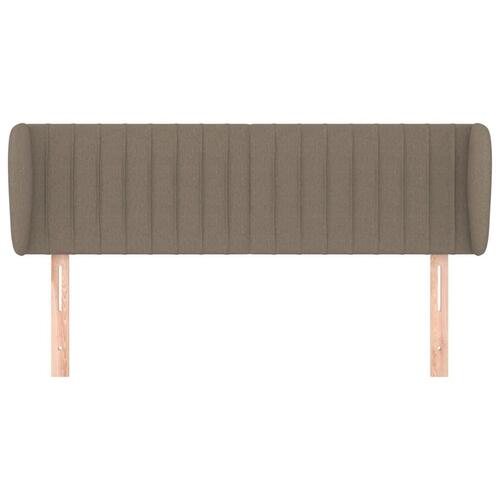 Sengegavl med kanter 147x23x78/88 cm stof gråbrun