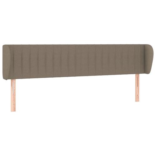 Sengegavl med kanter 203x23x78/88 cm stof gråbrun