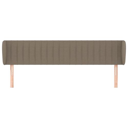 Sengegavl med kanter 203x23x78/88 cm stof gråbrun