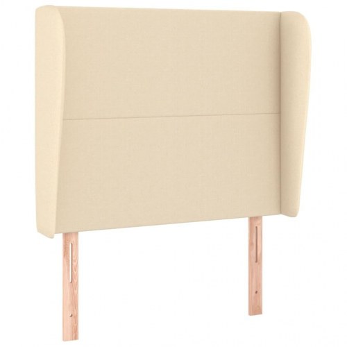 Sengegavl med kanter 83 x 23 x 118/128 cm - cremefarvet