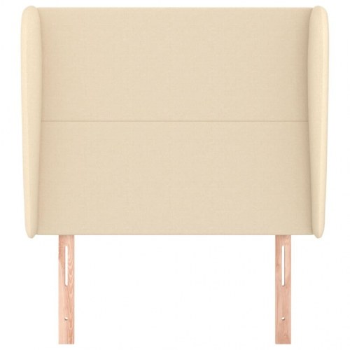 Sengegavl med kanter 83 x 23 x 118/128 cm - cremefarvet