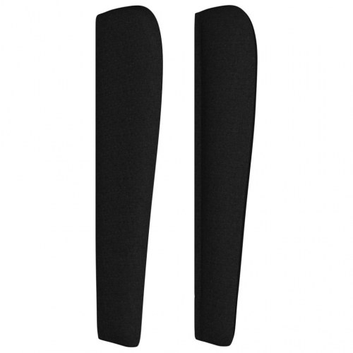 Sengegavl med kanter i stof 93 x 23 x 118/128 cm - sort