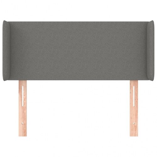 Sengegavl med kanter i stof 93 x 16 x 78/88 cm - mørkegrå