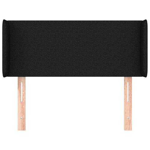 Sengegavl med kanter 103x16x78/88 cm stof sort