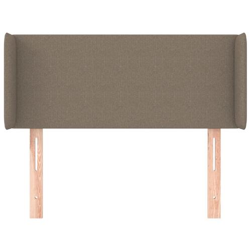 Sengegavl med kanter 103x16x78/88 cm stof gråbrun